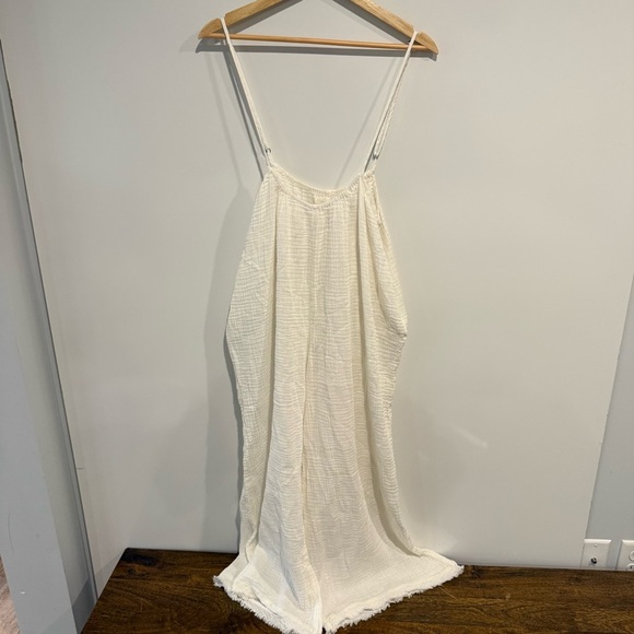 Anthropologie Malika Wide Leg Gauze Cotton Jumpsuit in Ivory - Picture 2 of 10